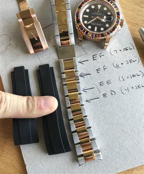 rolex oyster flex band|Rolex oysterflex size chart.